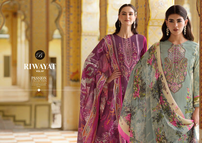 Riwayat Vol 7 Belliza Designer Studio Viscose Rayon Karachi Salwar Suits Supplier