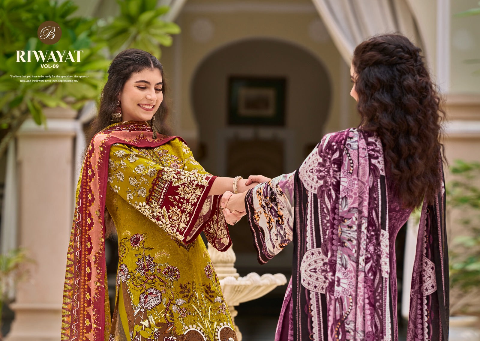 Riwayat Vol 9 Belliza Designer Studio Viscose Rayon Karachi Salwar Suits Exporter Ahmedabad