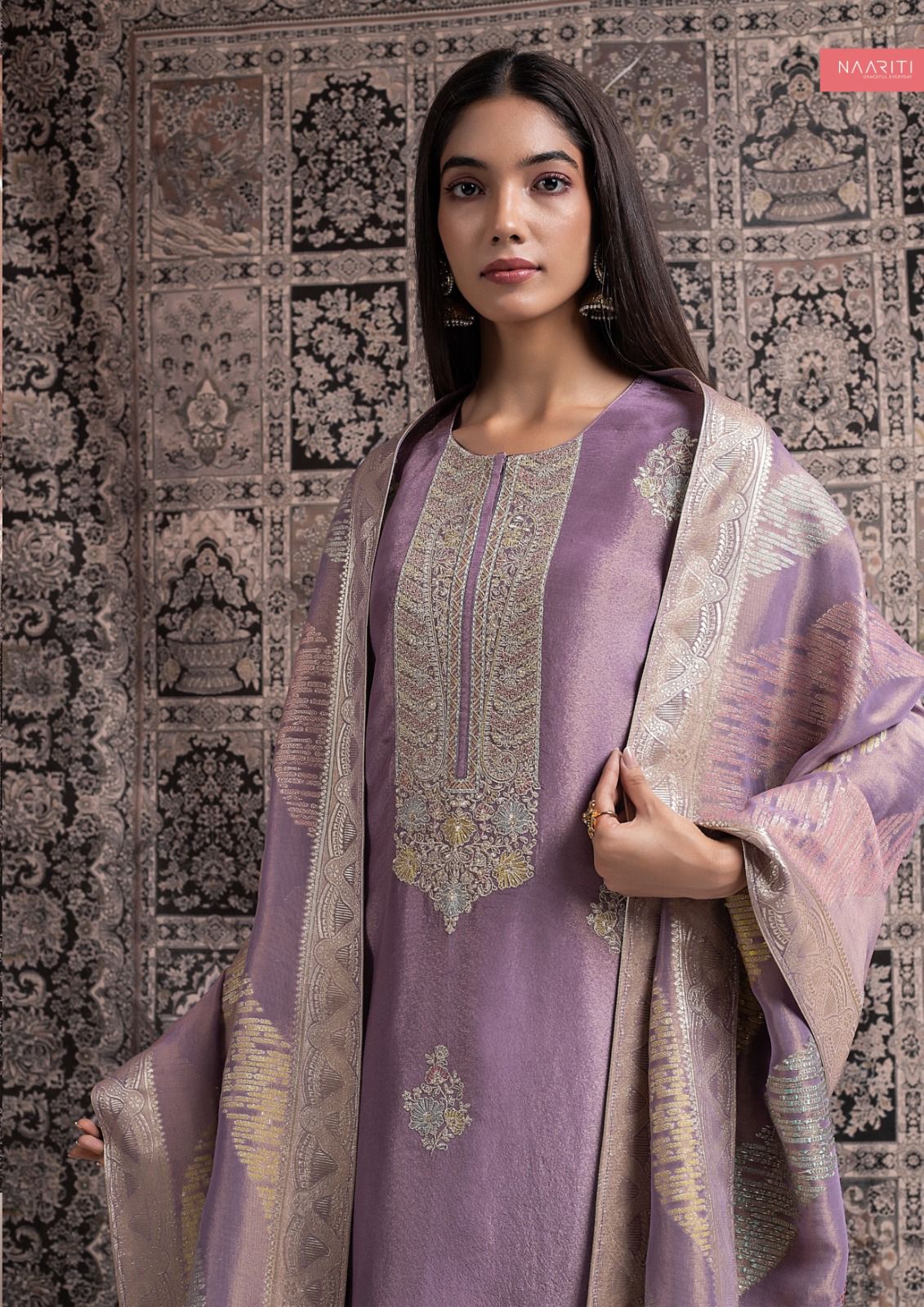 Riwaz Naariti Tissue Silk Pant Style Suits Wholesaler India