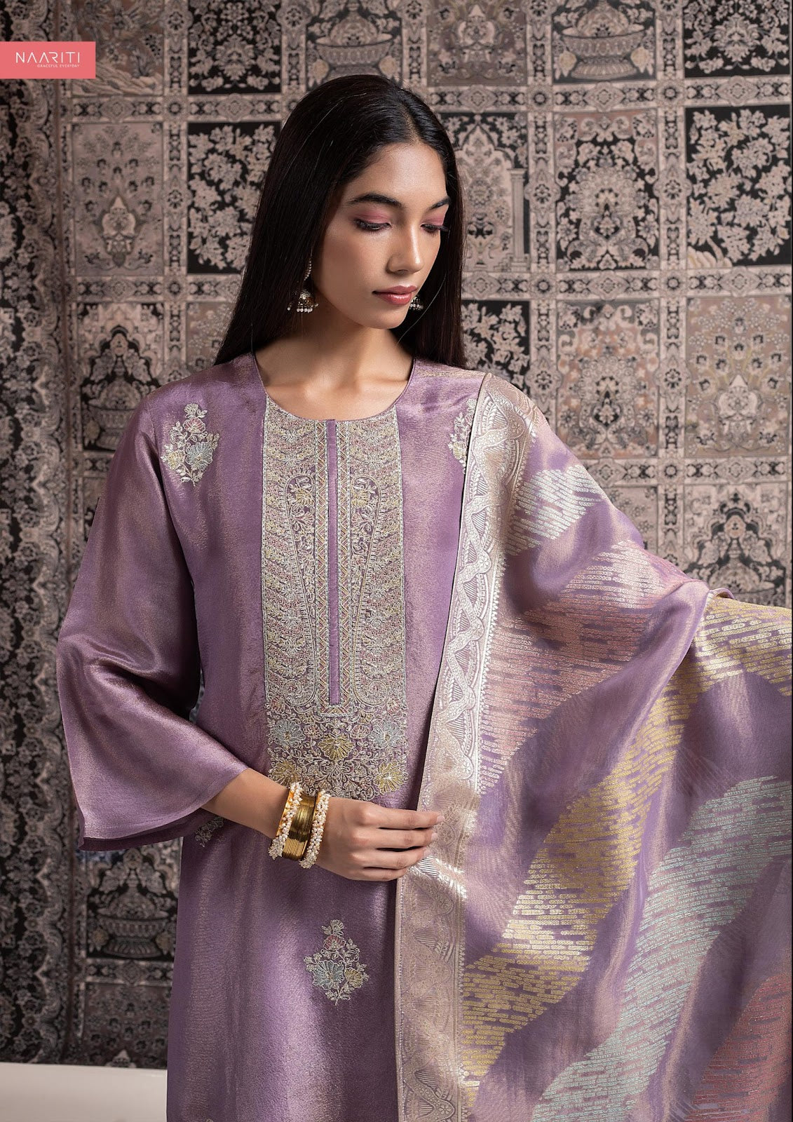 Riwaz Naariti Tissue Silk Pant Style Suits Wholesaler India