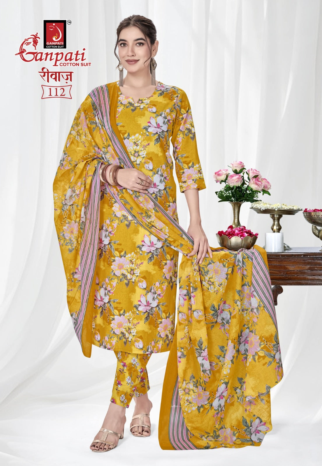 Riwaz Vol 2 Ganpati Cotton Dress Material Wholesaler India