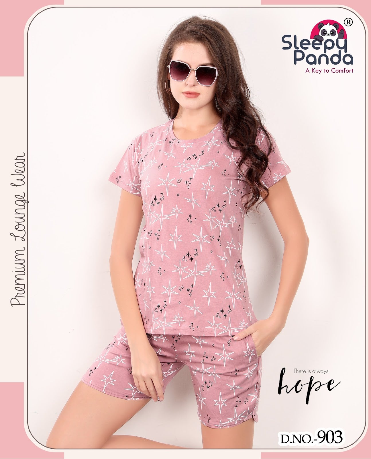 Riya 903 Sleepy Panda Hosiery Cotton Shorts Night Suits Supplier