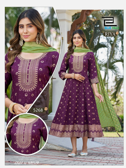 Riya Blue Hills Rayon 14Kg Kurti Dupatta Set Wholesale Rate