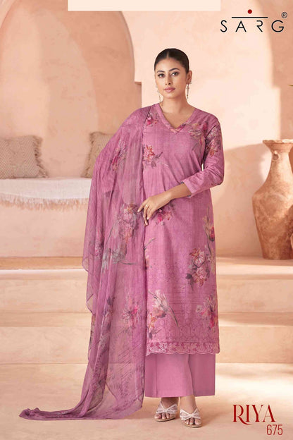 Riya Sarg Cotton Lawn Salwar Suits Manufacturer India