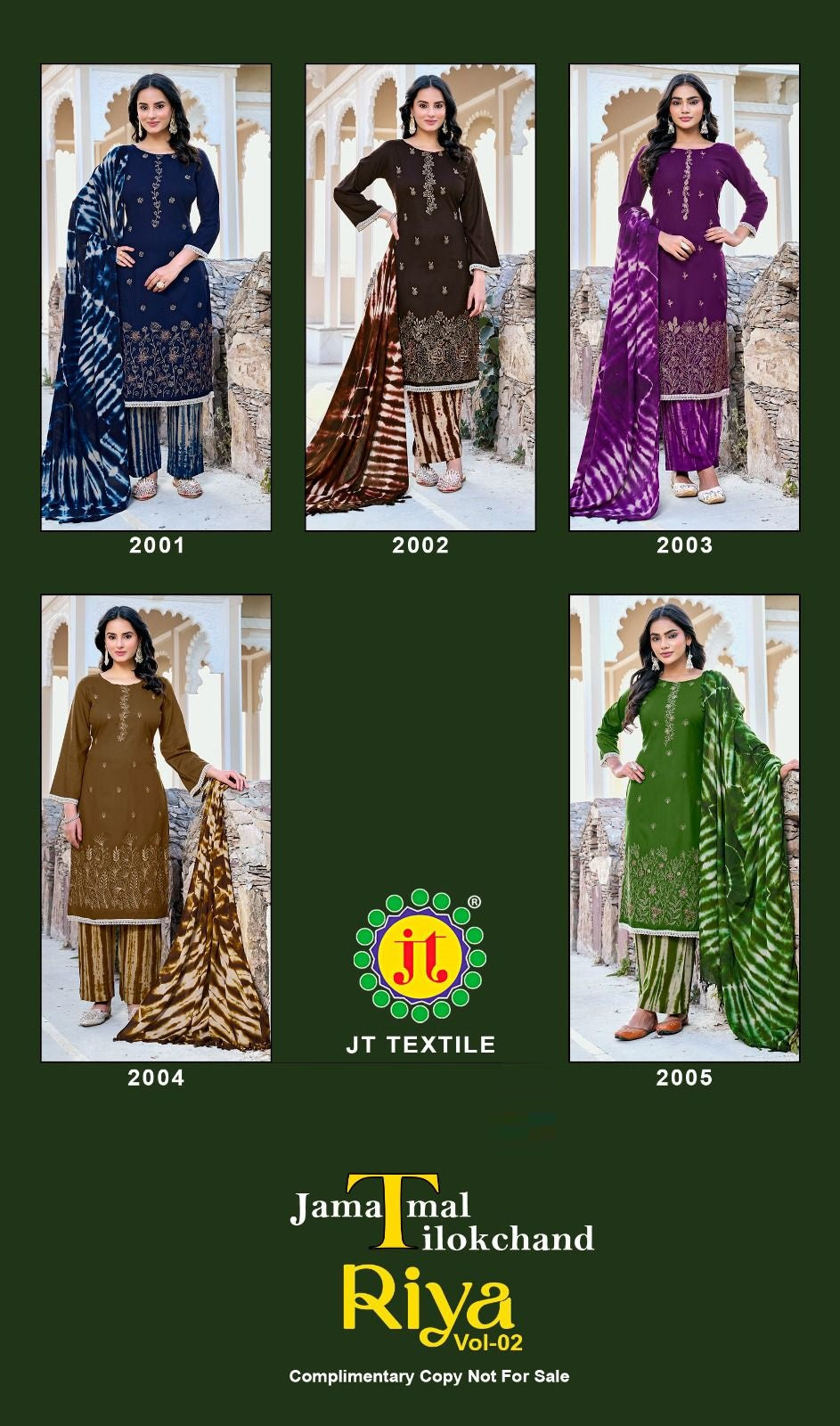 Riya Vol 2 Jt Rayon Pant Style Suits Wholesale