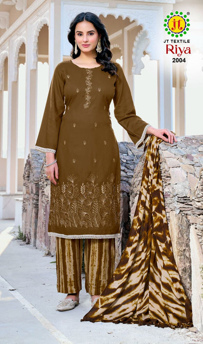 Riya Vol 2 Jt Rayon Pant Style Suits Wholesale