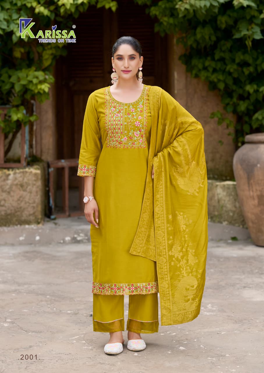 Riya Vol 2 Karissa Gadwal Silk Readymade Pant Style Suits Wholesale Rate