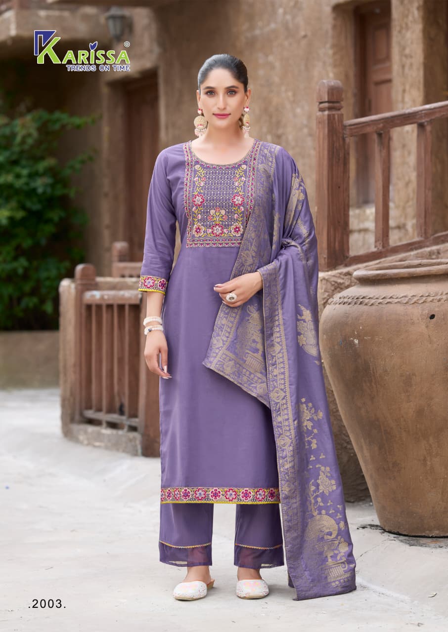 Riya Vol 2 Karissa Gadwal Silk Readymade Pant Style Suits Wholesale Rate