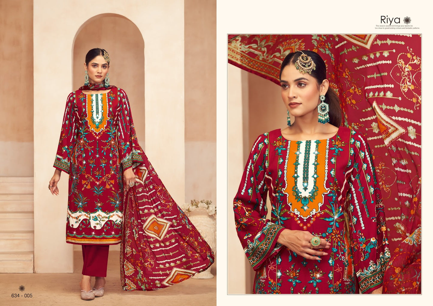 Riya Zulfat Designer Viscose Rayon Pakistani Salwar Suits Exporter India