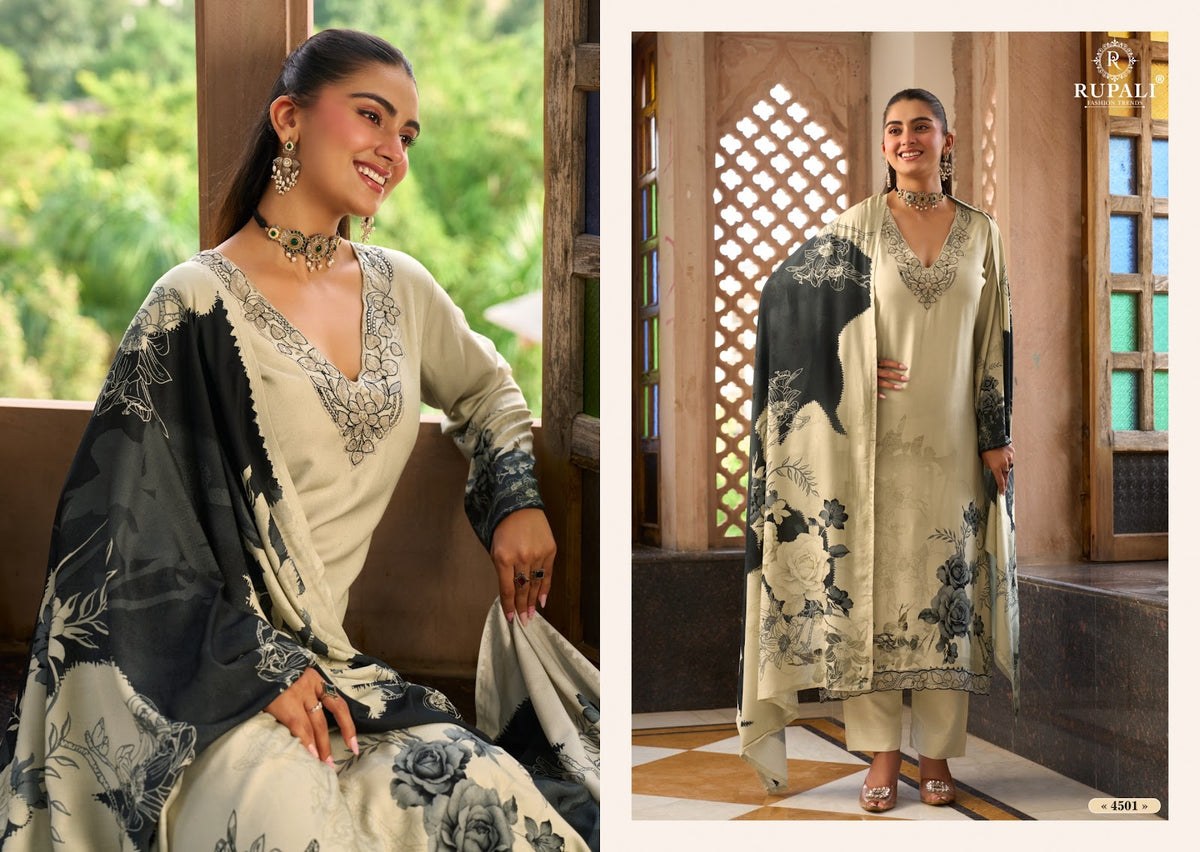 Riyana Rupali Viscose Pashmina Suits Wholesaler