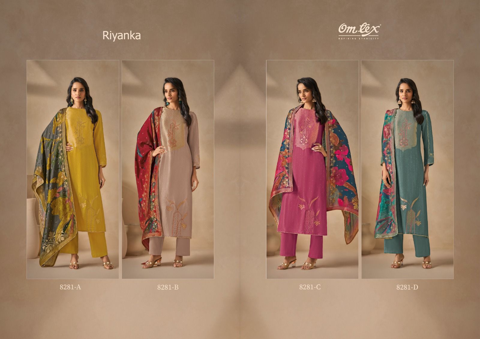 Riyanka Omtex Pant Style Suits Wholesaler