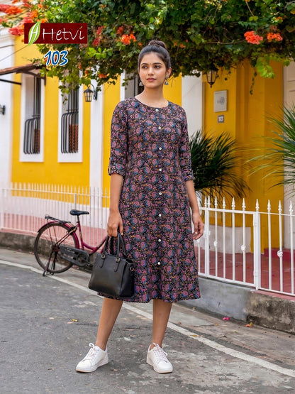 Riyanshi Hetvi Cotton Anarkali Kurtis Wholesaler India