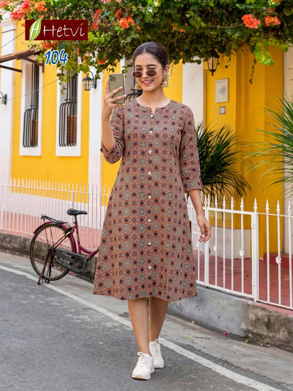 Riyanshi Hetvi Cotton Anarkali Kurtis Wholesaler India