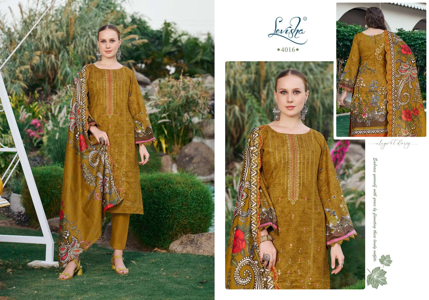 Riyasat Levisha Lawn Cotton Pakistani Salwar Suits Exporter Ahmedabad