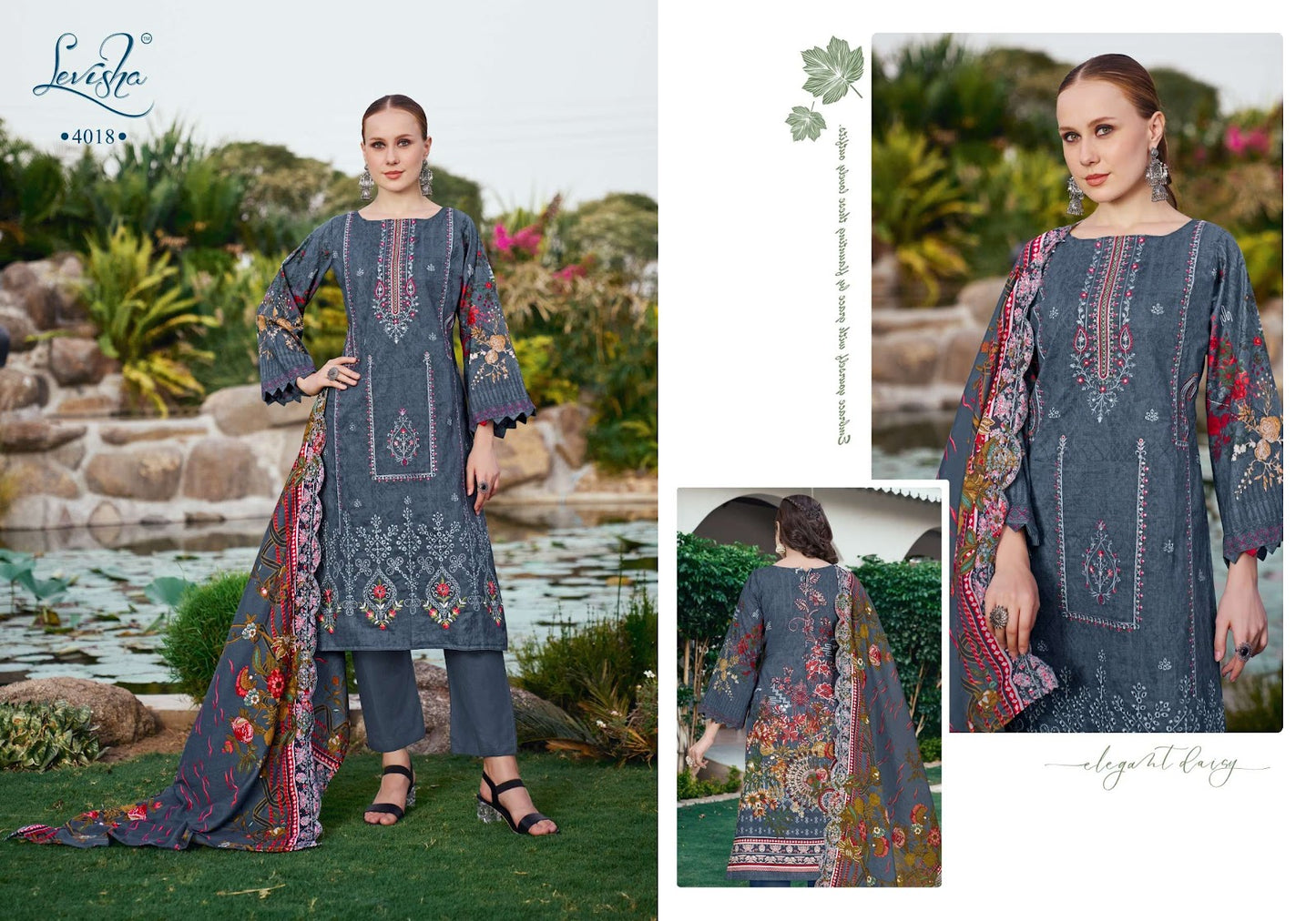 Riyasat Levisha Lawn Cotton Pakistani Salwar Suits Exporter Ahmedabad