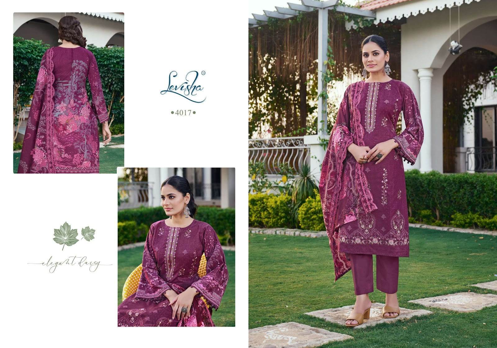 Riyasat Levisha Lawn Cotton Pakistani Salwar Suits Exporter Ahmedabad