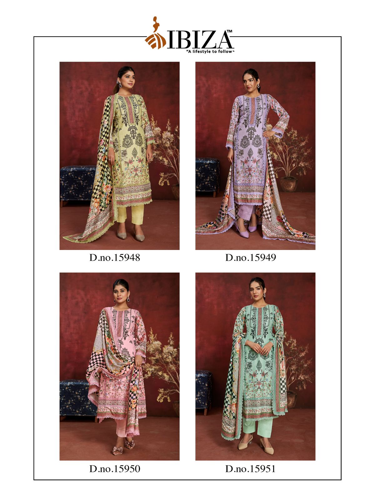 Riyasat Vol 9 Ibiza Pure Bemberg Pant Style Suits Manufacturer Ahmedabad