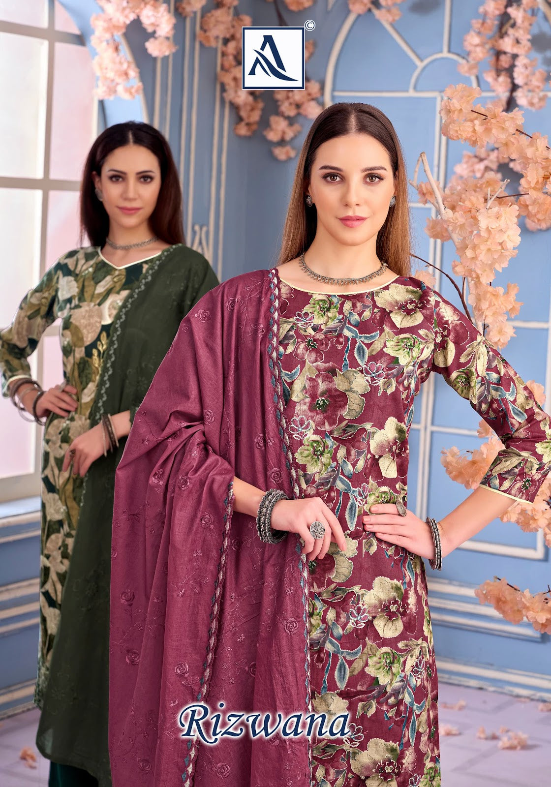 Rizwana Alok Cambric Cotton Karachi Salwar Suits Supplier Ahmedabad
