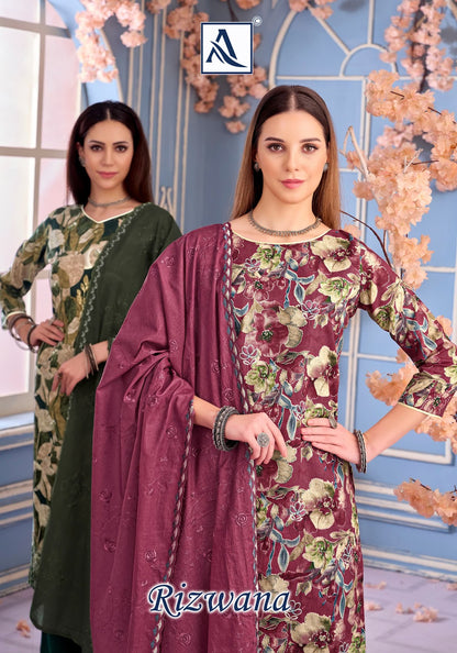 Rizwana Alok Cambric Cotton Karachi Salwar Suits Supplier Ahmedabad
