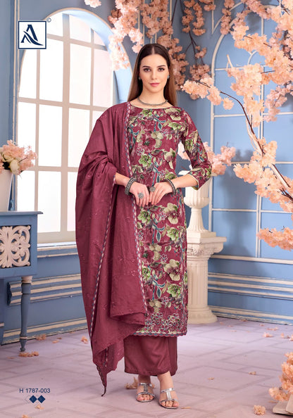 Rizwana Alok Cambric Cotton Karachi Salwar Suits Supplier Ahmedabad