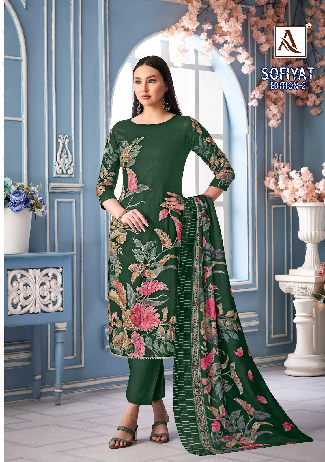 Rizwana Alok Cambric Cotton Karachi Salwar Suits Supplier Ahmedabad