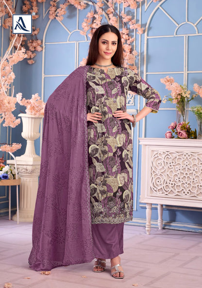 Rizwana Alok Cambric Cotton Karachi Salwar Suits Supplier Ahmedabad