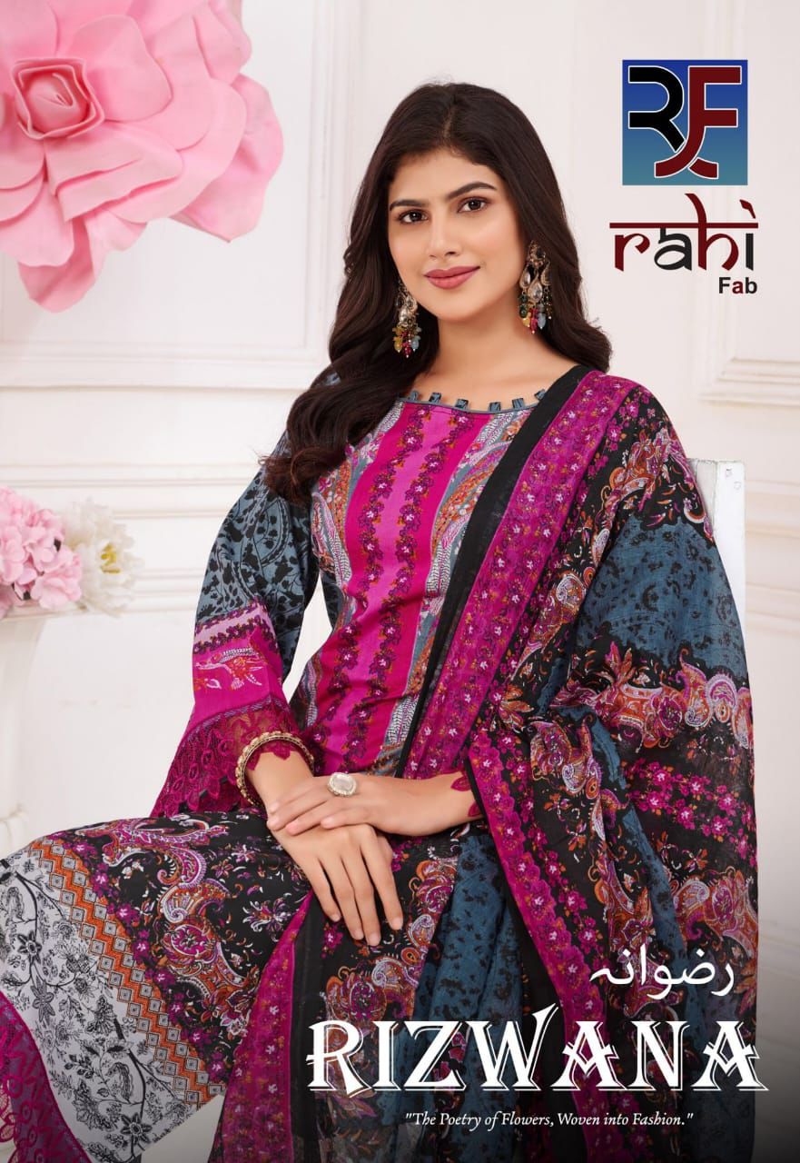 Rizwana Rahi Fab Cotton Karachi Salwar Suits Exporter India