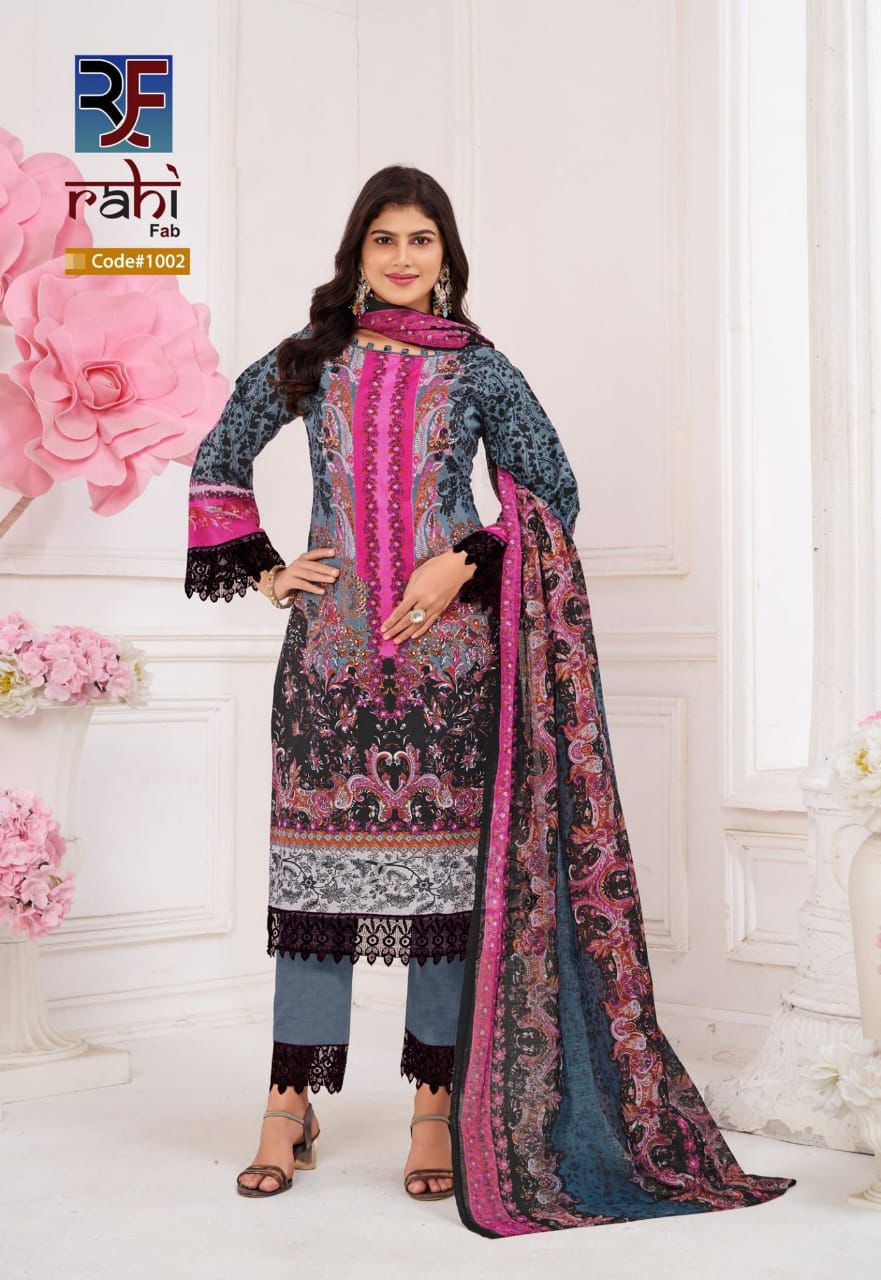 Rizwana Rahi Fab Cotton Karachi Salwar Suits Exporter India