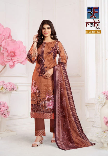 Rizwana Rahi Fab Cotton Karachi Salwar Suits Exporter India