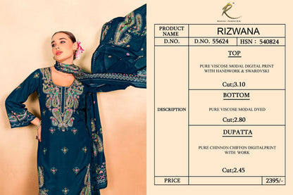 Rizwana Rakhi Fashion Viscose Modal Pant Style Suits Supplier Ahmedabad