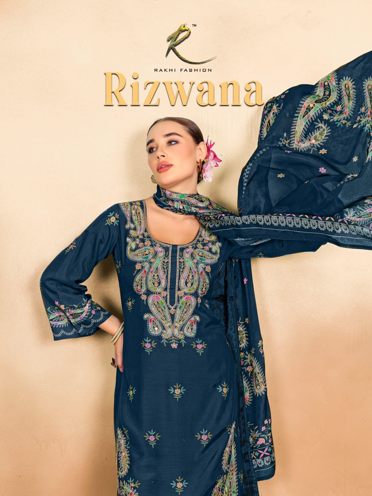 Rizwana Rakhi Fashion Viscose Modal Pant Style Suits Supplier Ahmedabad