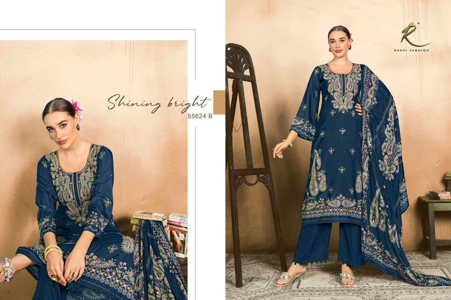 Rizwana Rakhi Fashion Viscose Modal Pant Style Suits Supplier Ahmedabad