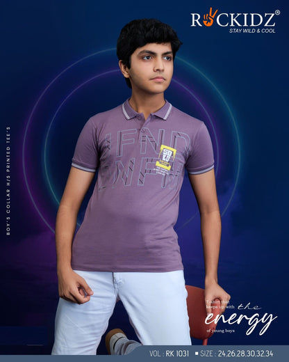 Rk 1031 Rockidz Cotton Biowashed Boys Tshirt Wholesale Price