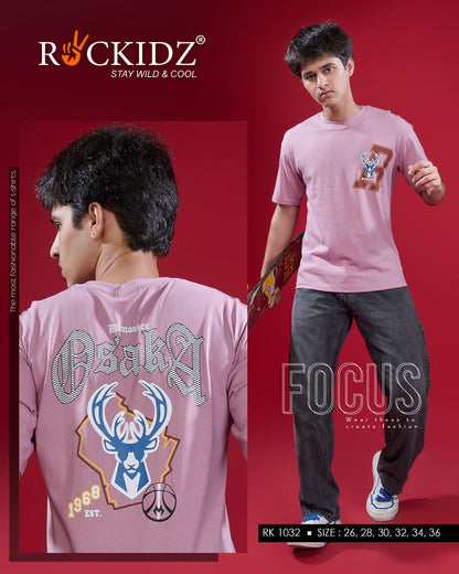 Rk 1032 Rockidz Cotton Biowashed Boys Tshirt Wholesale Rate