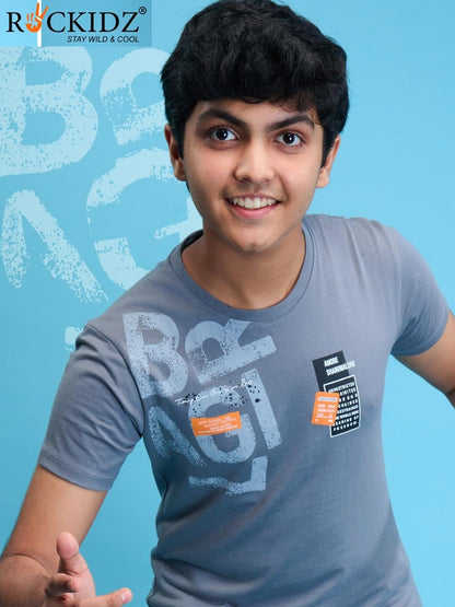 Rk 1033 Rockidz Cotton Biowashed Boys Tshirt Wholesaler India