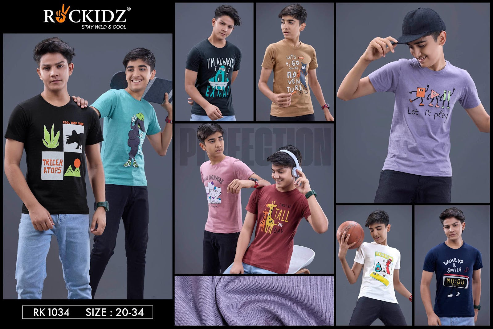 Rk 1034 Rockidz Cotton Boys Tshirt Exporter India
