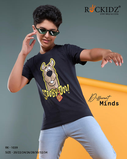 Rk 1039 Rockidz Cotton Biowashed Boys Tshirt Exporter Ahmedabad