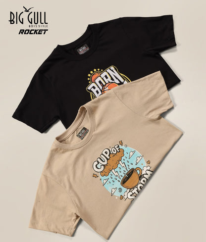 Rocket Big Gull Biowash Boys Tshirt Exporter Gujarat