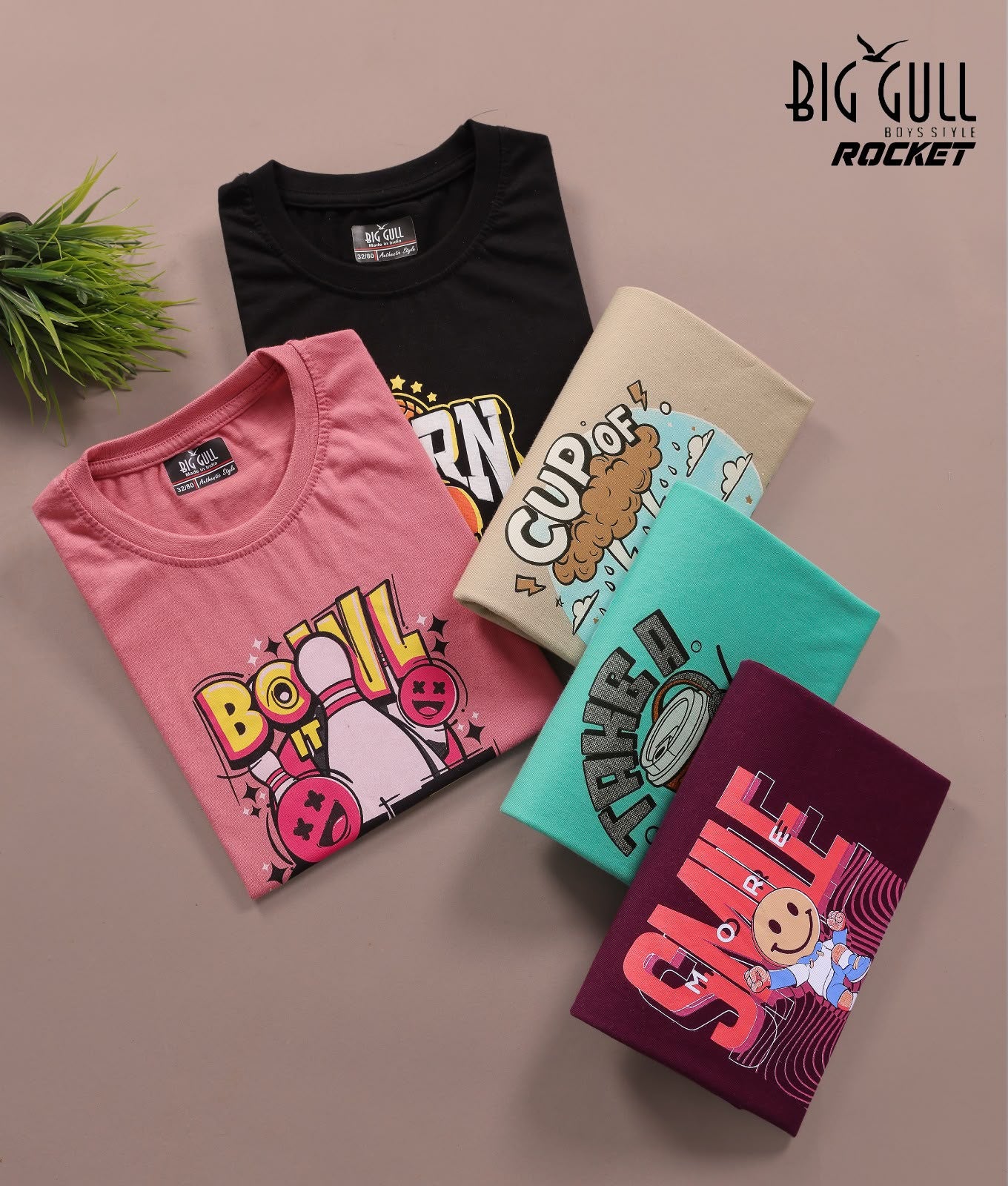 Rocket Big Gull Biowash Boys Tshirt Exporter Gujarat