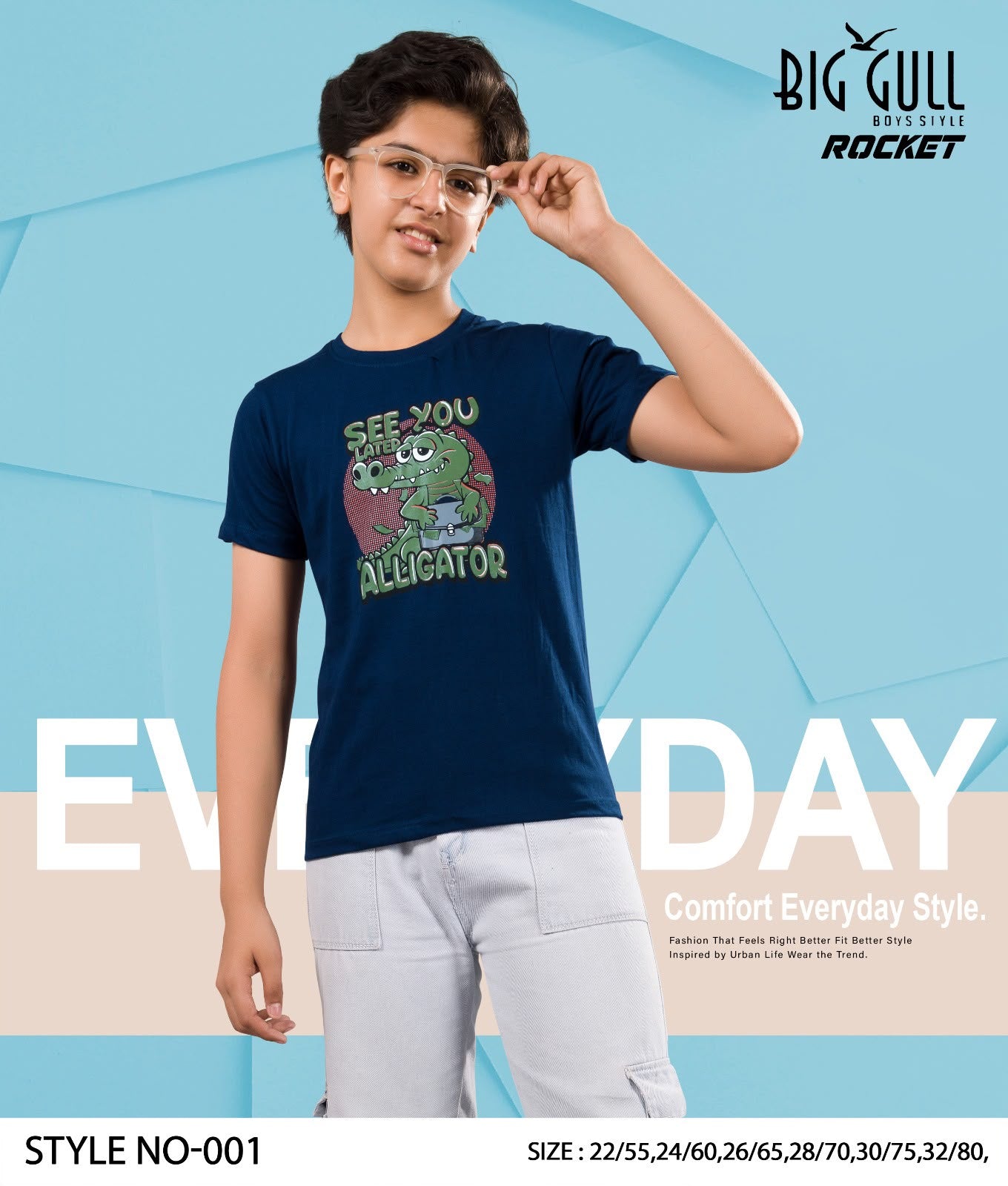 Rocket Big Gull Biowash Boys Tshirt Exporter Gujarat