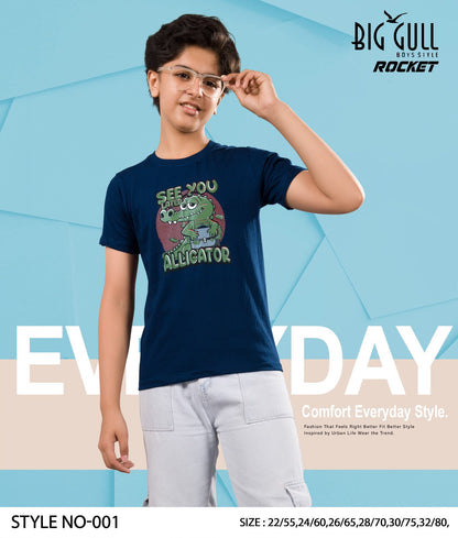 Rocket Big Gull Biowash Boys Tshirt Exporter Gujarat