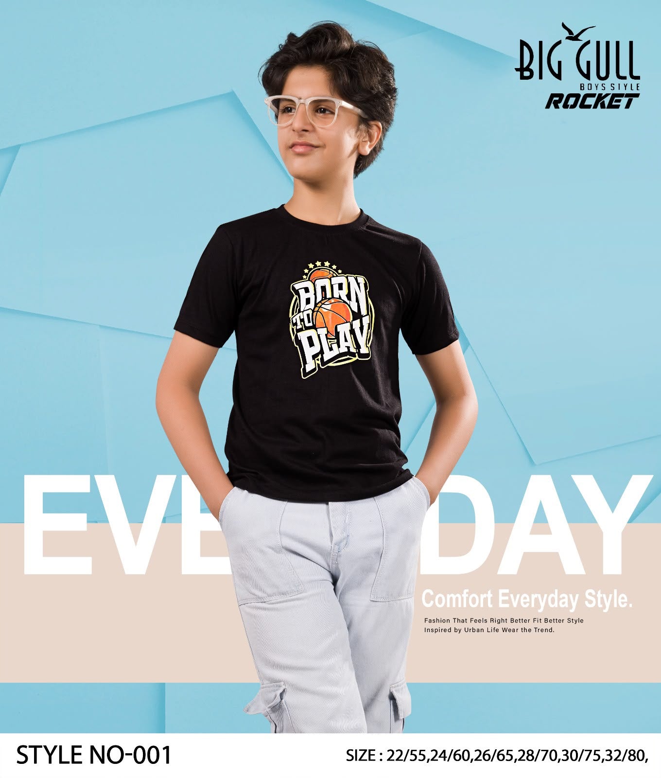 Rocket Big Gull Biowash Boys Tshirt Exporter Gujarat