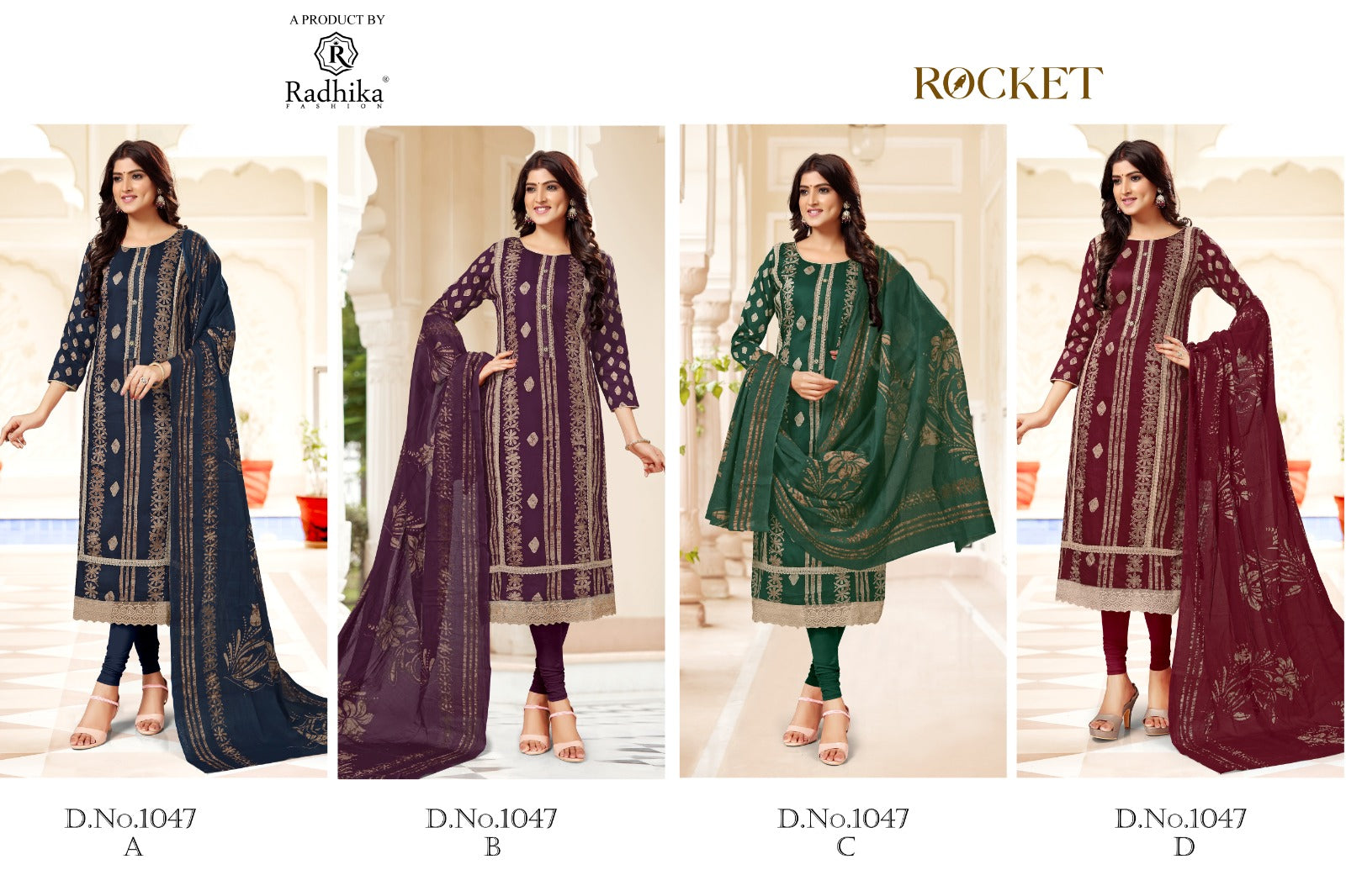 Rocket Radhika Fashion Jaam Cotton Pant Style Suits Exporter