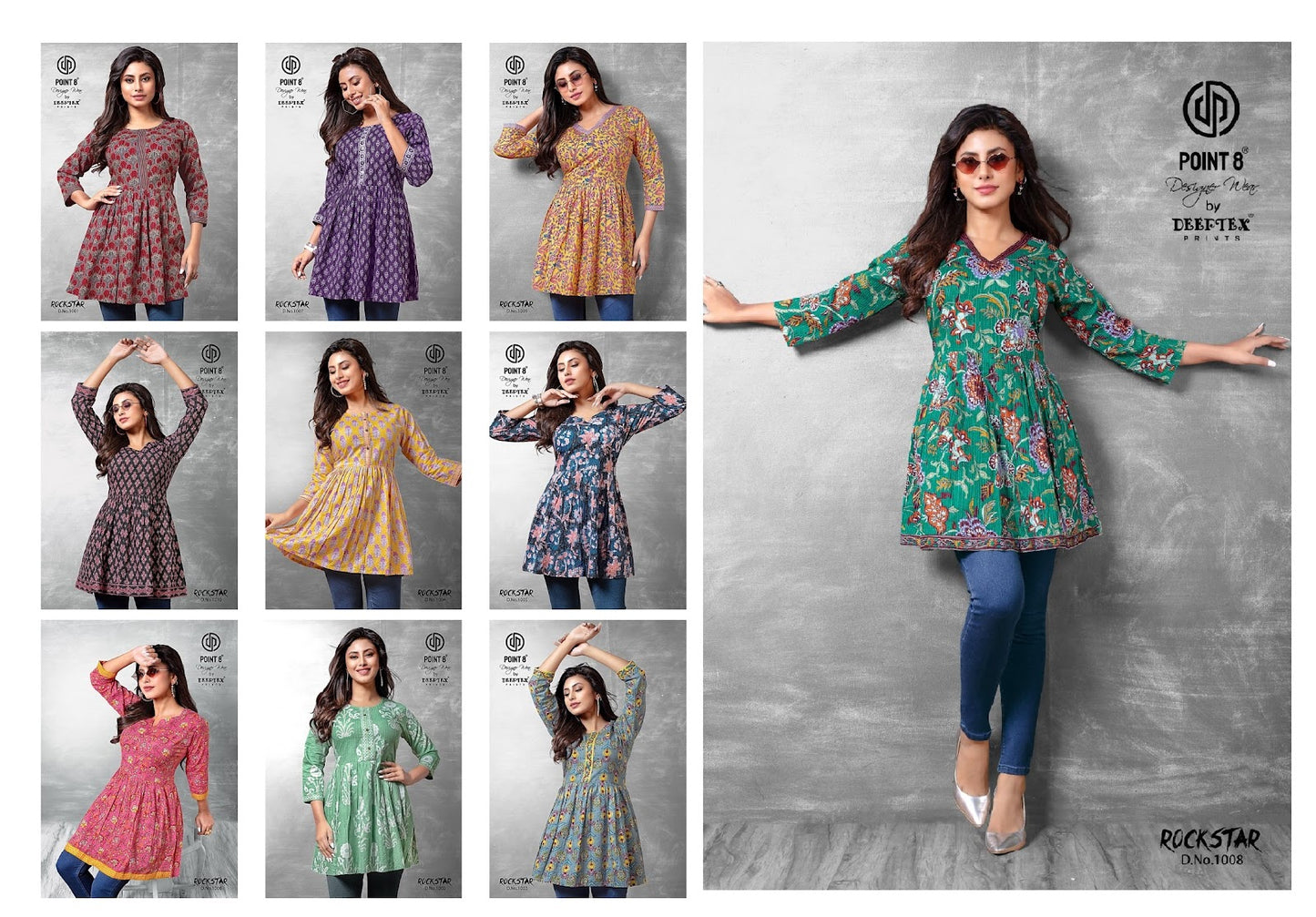 Rockstar Deeptex Prints Cotton Designer Long Top Wholesale Price