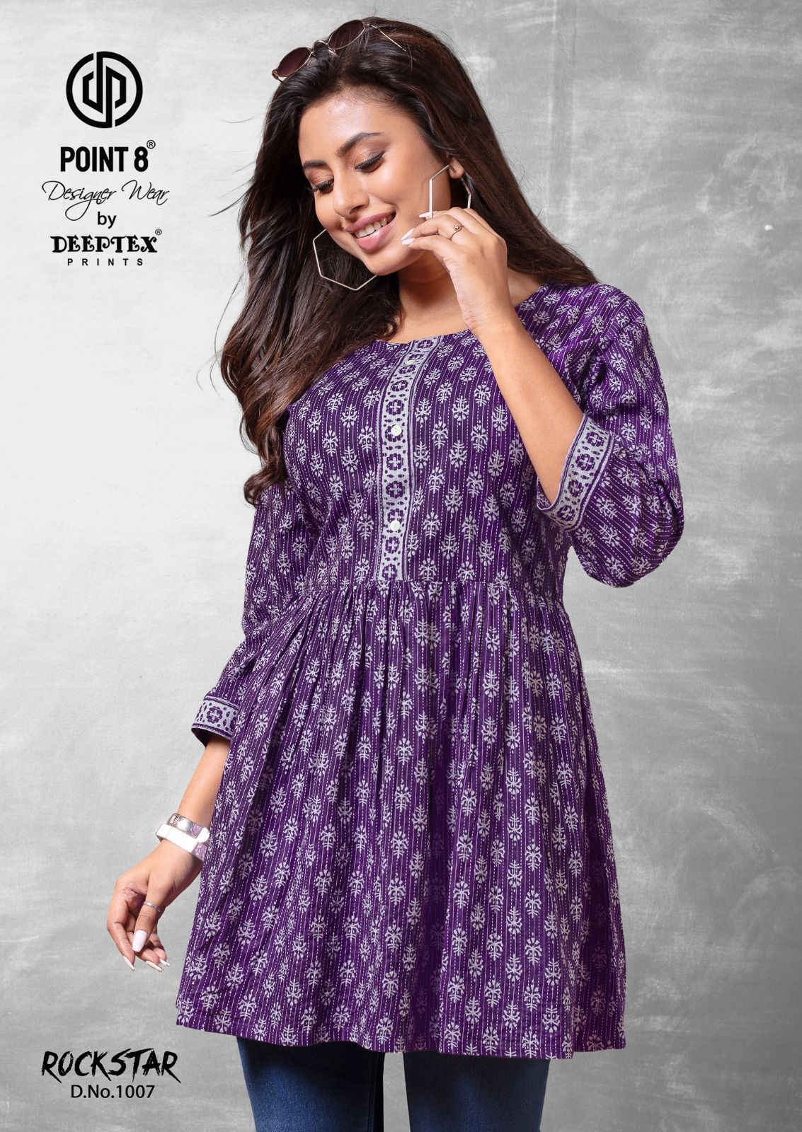 Rockstar Deeptex Prints Cotton Designer Long Top Wholesale Price