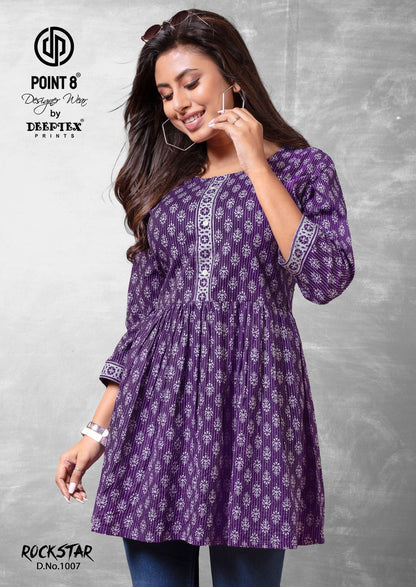Rockstar Deeptex Prints Cotton Designer Long Top Wholesale Price