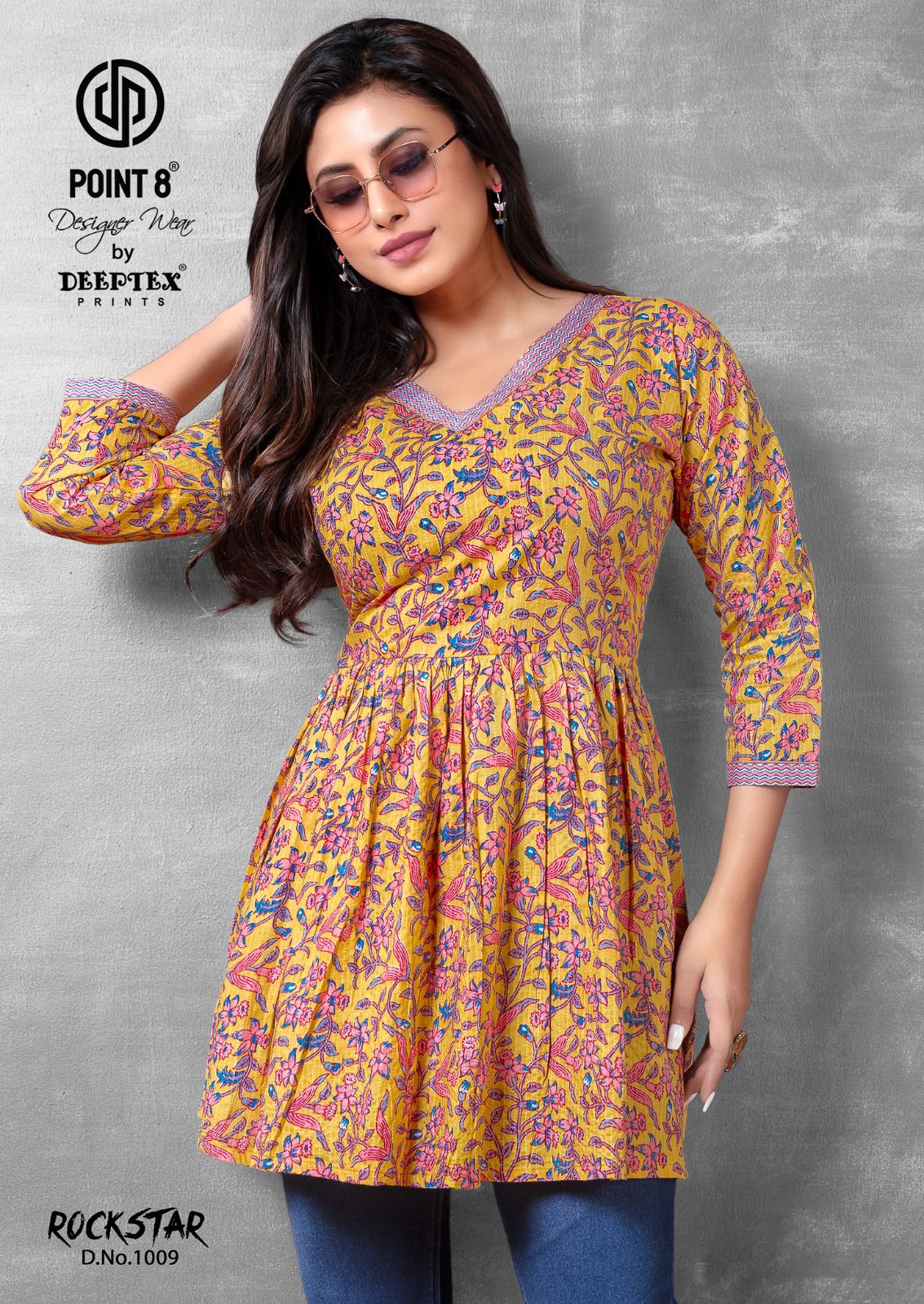 Rockstar Deeptex Prints Cotton Designer Long Top Wholesale Price