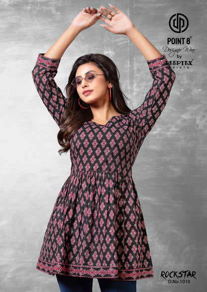 Rockstar Deeptex Prints Cotton Designer Long Top Wholesale Price