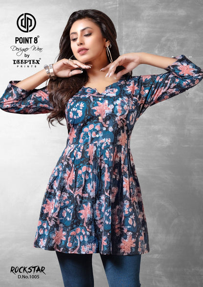 Rockstar Deeptex Prints Cotton Designer Long Top Wholesale Price