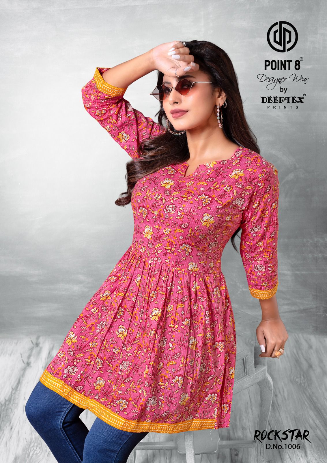 Rockstar Deeptex Prints Cotton Designer Long Top Wholesale Price